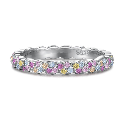 [Love's Uplift]Dainty Ebullient Round Cut Daily Ring