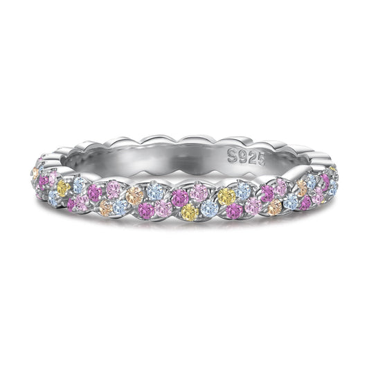 [Love's Uplift]Dainty Ebullient Round Cut Daily Ring