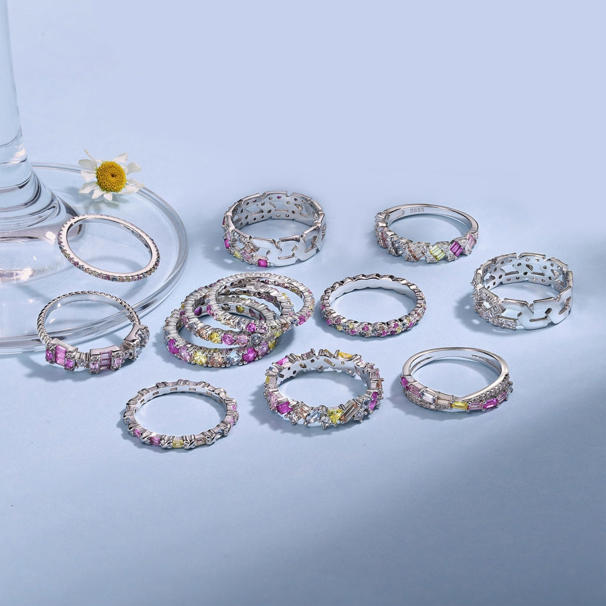 [Love's Uplift]Radiant Sparkling Round Cut Daily Ring