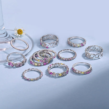 [Love's Uplift]Radiant Sparkling Round Cut Daily Ring