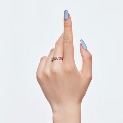 [Love's Uplift]Delicate Vibrant Emerald Cut Daily Ring