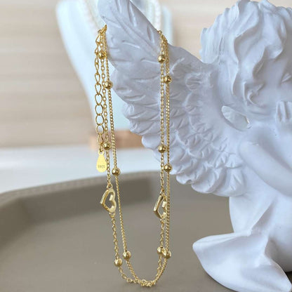 [Love's Uplift]Dainty Double Layer Love Heart Bracelet