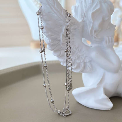 [Love's Uplift]Dainty Double Layer Love Heart Bracelet