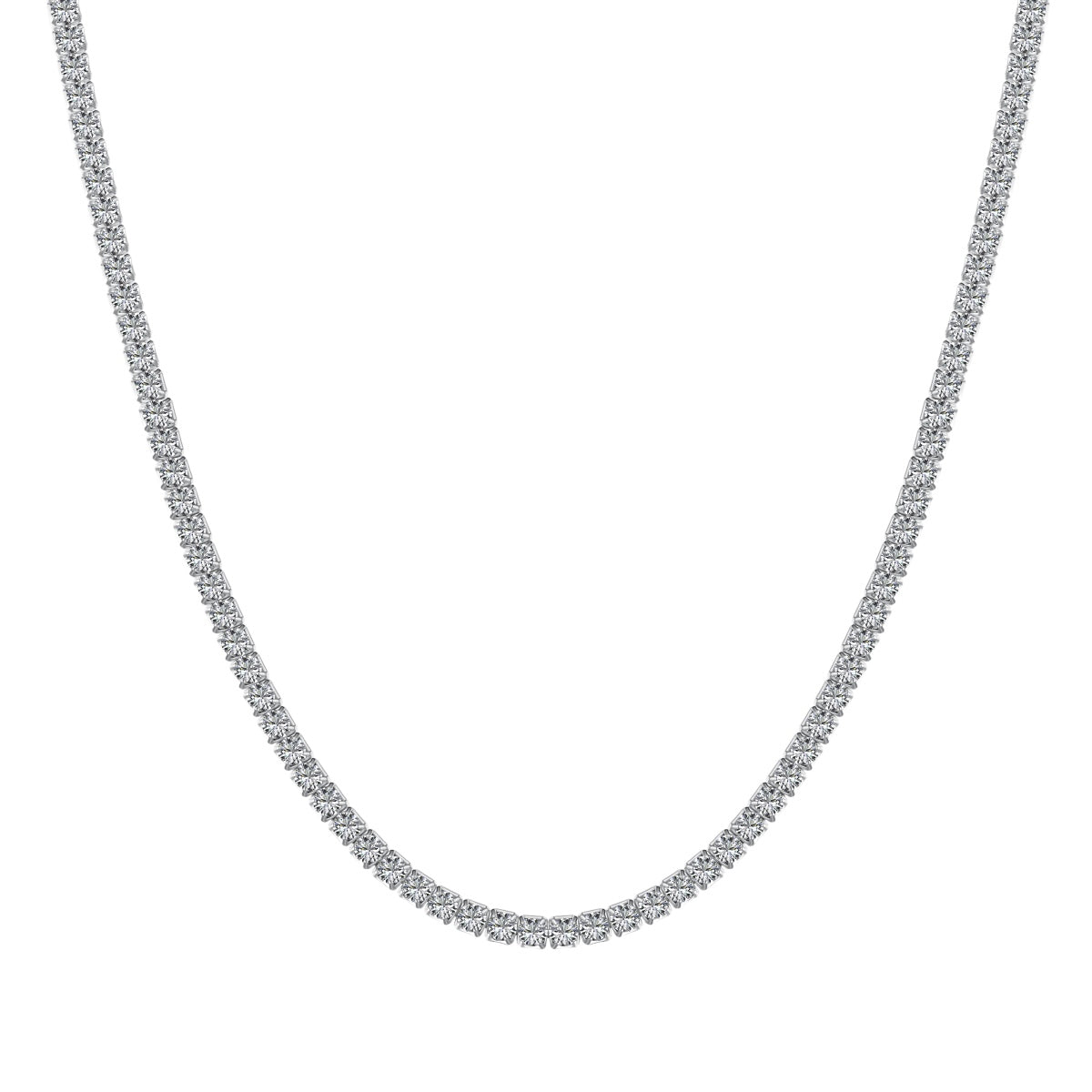 [Love's Uplift]Delicate Round Shape Tennis Necklace