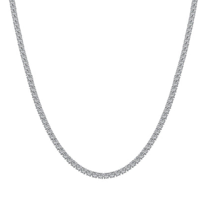 [Love's Uplift]Delicate Round Shape Tennis Necklace