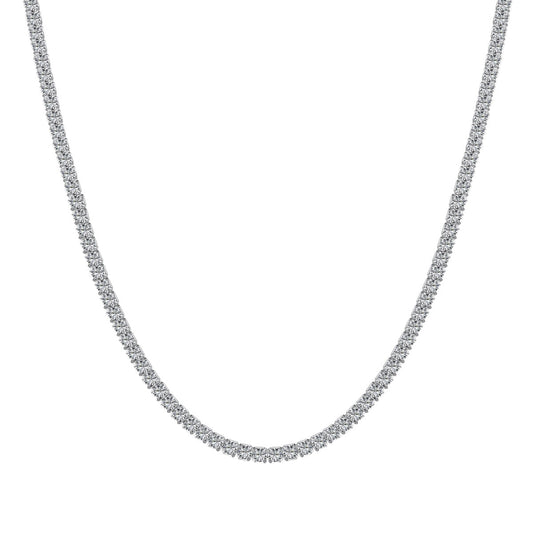[Love's Uplift]Delicate Round Shape Tennis Necklace