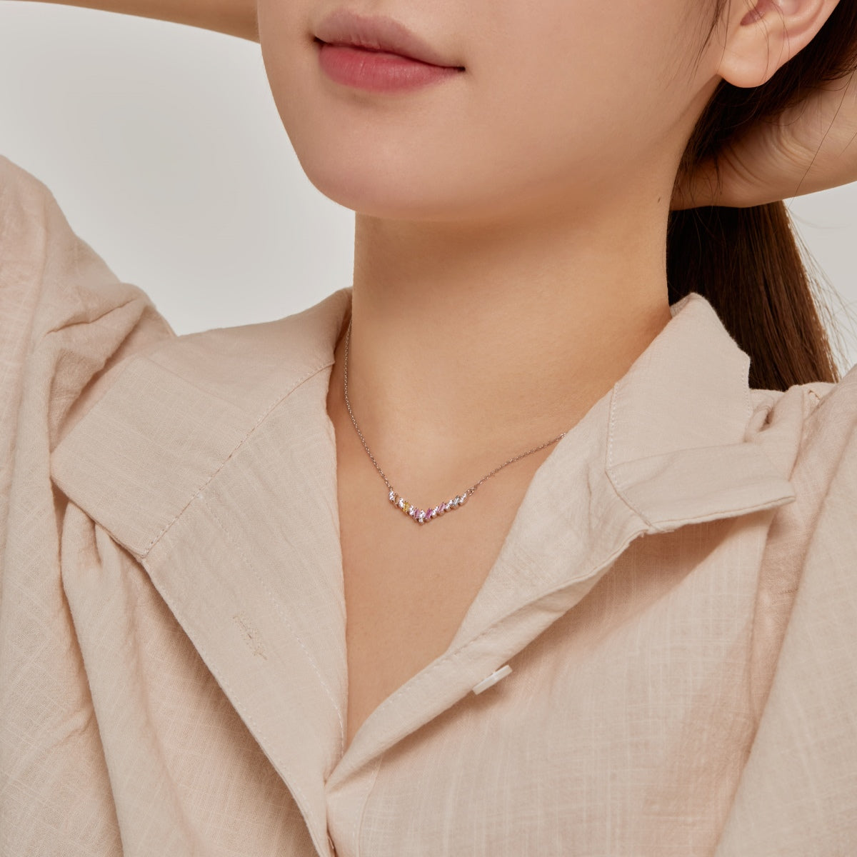 [Love's Uplift]Dazzling Rainbow Necklace