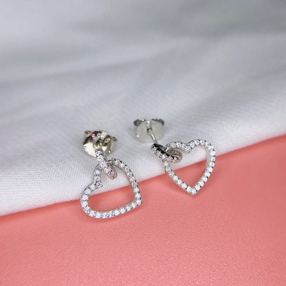 [Love's Uplift]Dainty Heart Shape Earrings