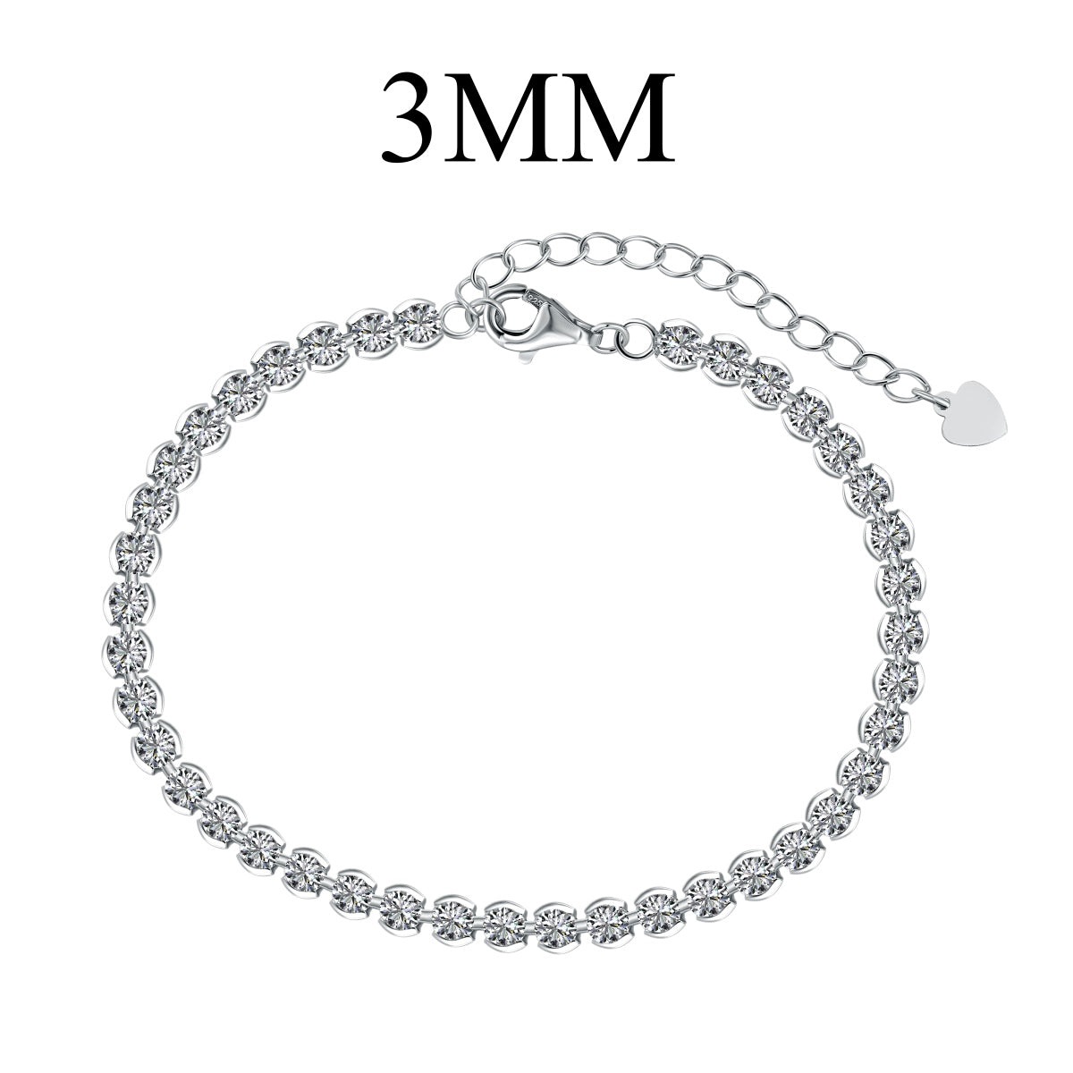 [Love's Uplift]Ornate  Sparkling Round Cut Daily Bracelet