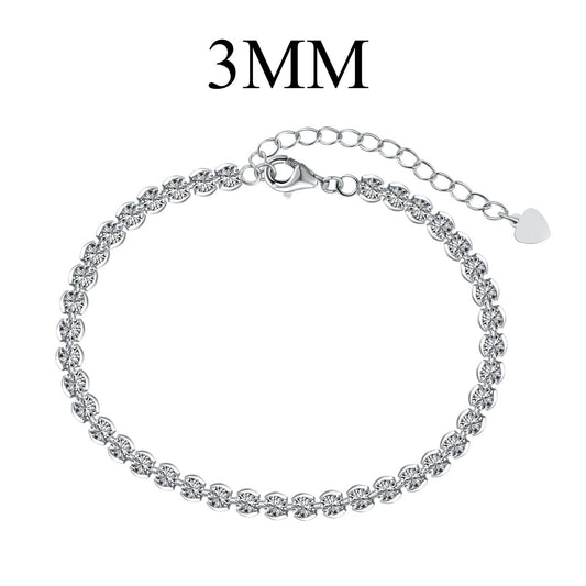 [Love's Uplift]Ornate  Sparkling Round Cut Daily Bracelet