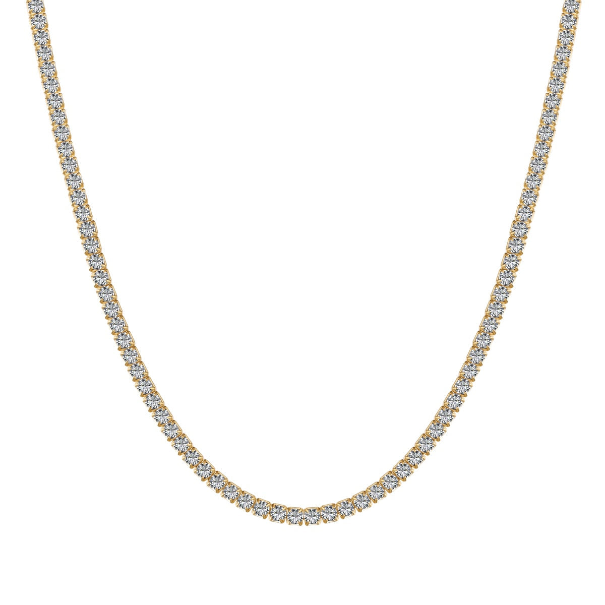 [Love's Uplift]Delicate Round Shape Tennis Necklace