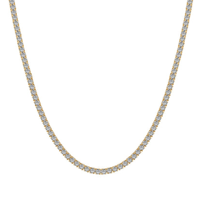 [Love's Uplift]Delicate Round Shape Tennis Necklace