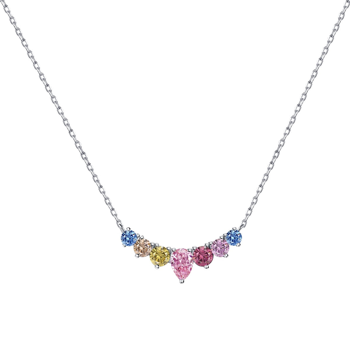 [Love's Uplift]Dainty Colorful Heart Necklace