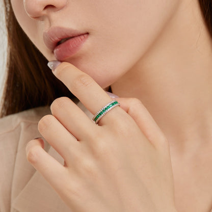 [Love's Uplift]Delicate Colorful Round Cut Daily Ring