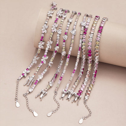 [Love's Uplift]Ornate Colorful Butterfly Shape Round Cut Daily Bracelet