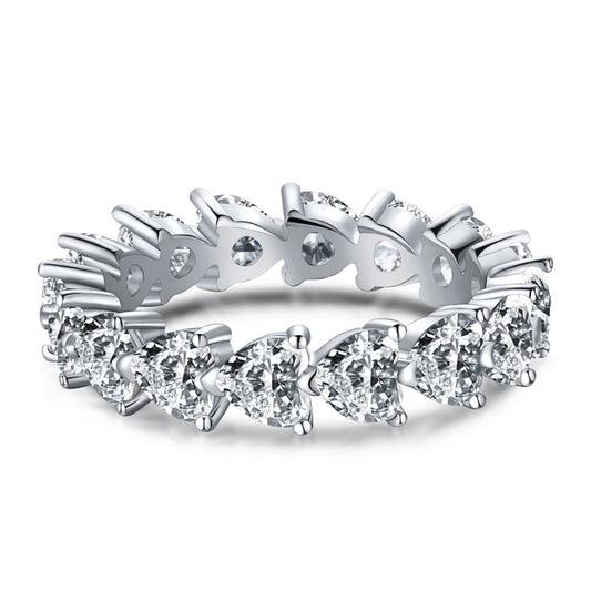[Love's Uplift]0.25 Carat Radiant Romance Heart Cut Lover Ring