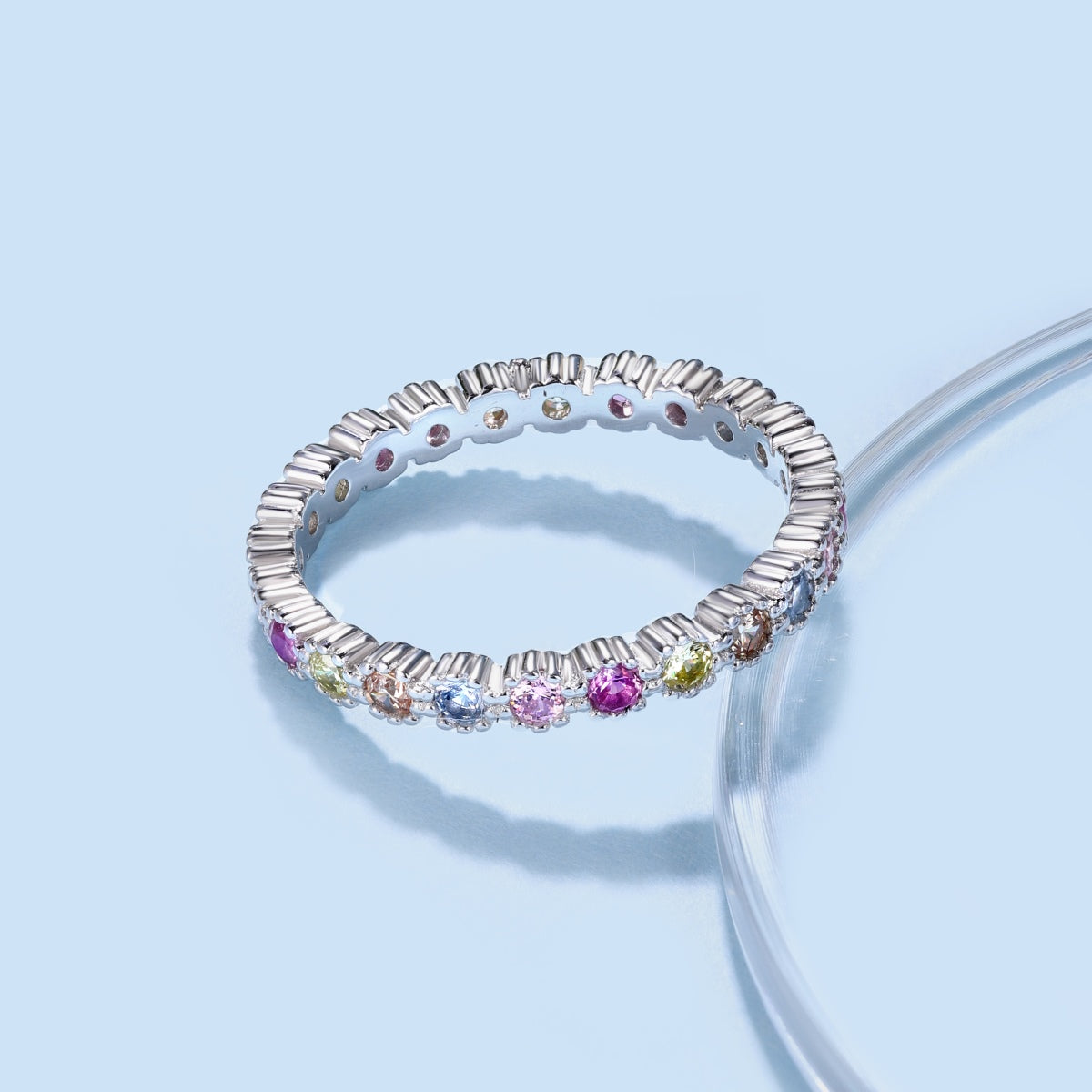 [Love's Uplift]Exquisite Colorful Round Cut Party Ring