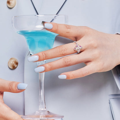 [Love's Uplift]Luxurious Colorful Flower Shape Banquet Ring