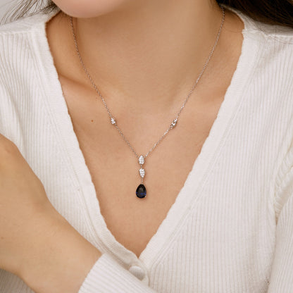 [Love's Uplift]Dazzling Pear Cut Necklace