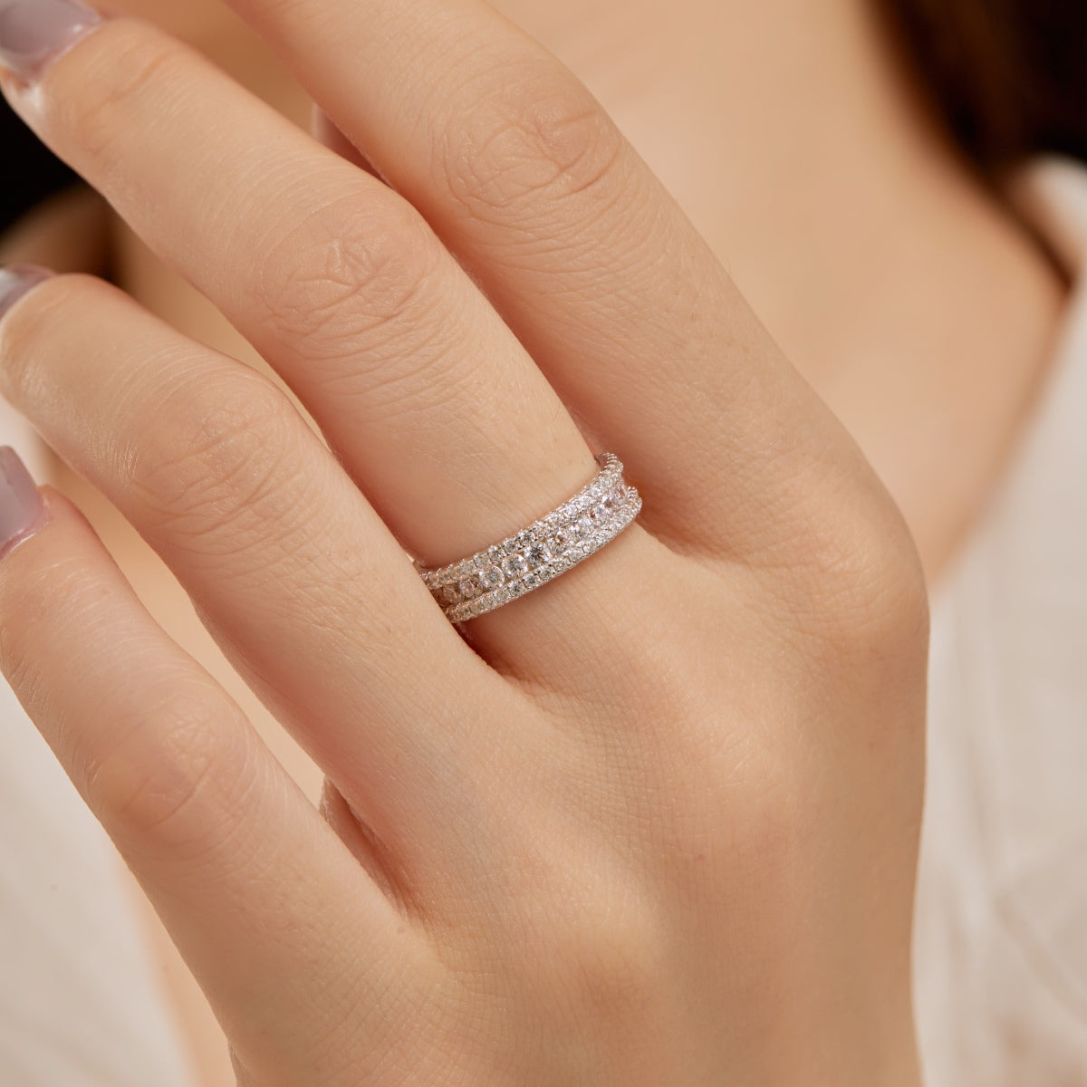 [Love's Uplift]Delicate Colorful Round Cut Daily Ring
