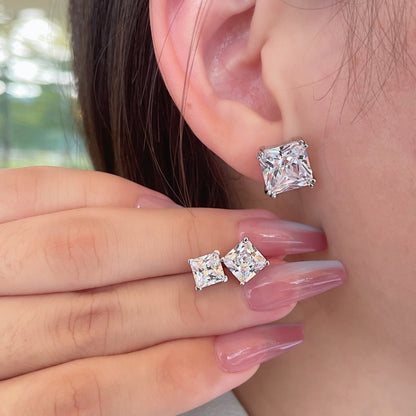 [Love's Uplift]Delicate Square Shape Earrings