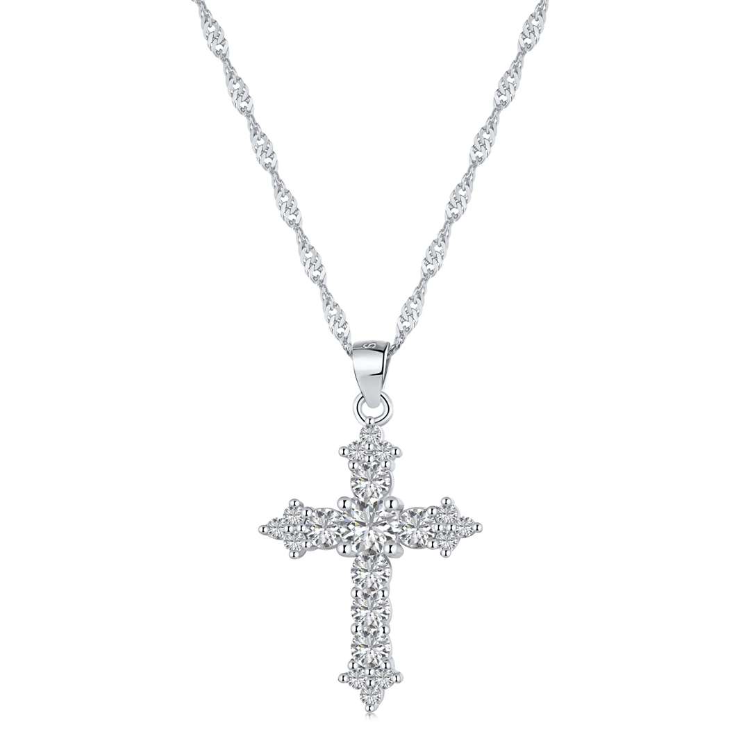 [Love's Uplift]Delicate Cross Shape Necklace