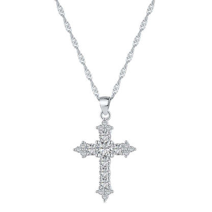 [Love's Uplift]Delicate Cross Shape Necklace