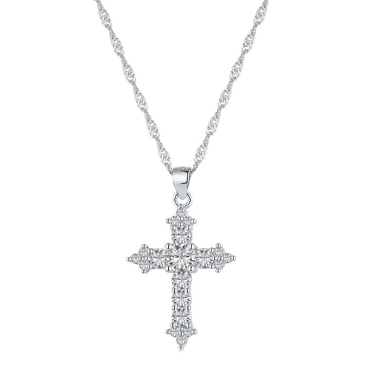 [Love's Uplift]Delicate Cross Shape Necklace