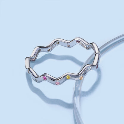 [Love's Uplift]Ornate Vibrant Round Cut Daily Ring