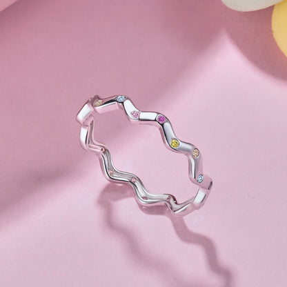 [Love's Uplift]Ornate Vibrant Round Cut Daily Ring