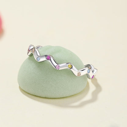[Love's Uplift]Ornate Vibrant Round Cut Daily Ring