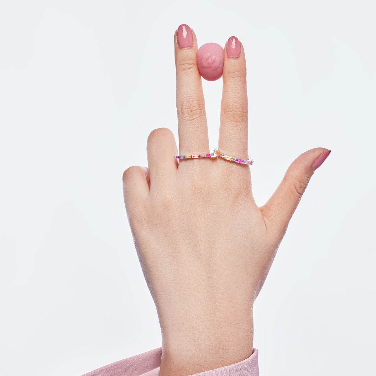 [Love's Uplift]Exquisite Multicolored Emerald Cut Daily Ring