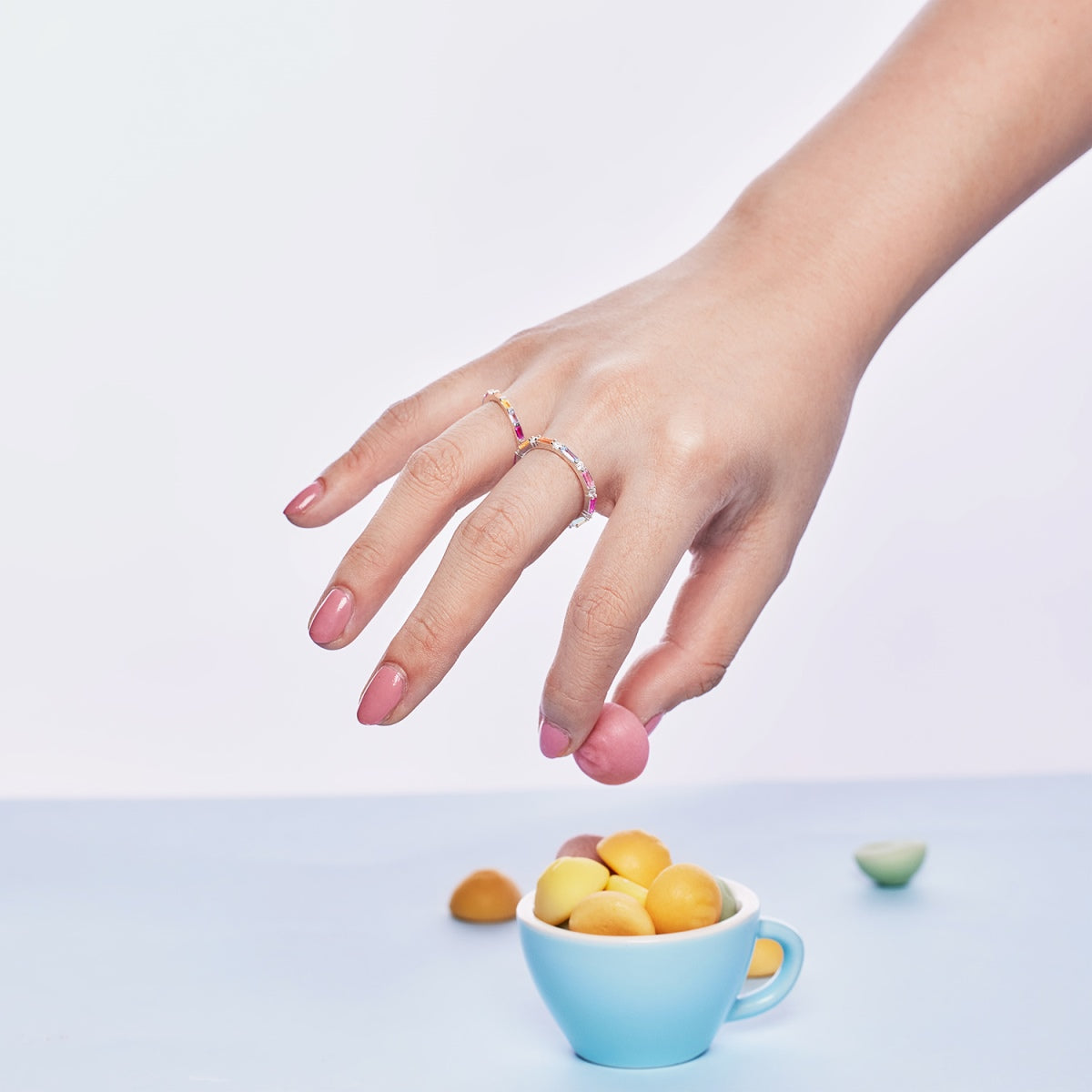 [Love's Uplift]Exquisite Multicolored Emerald Cut Daily Ring