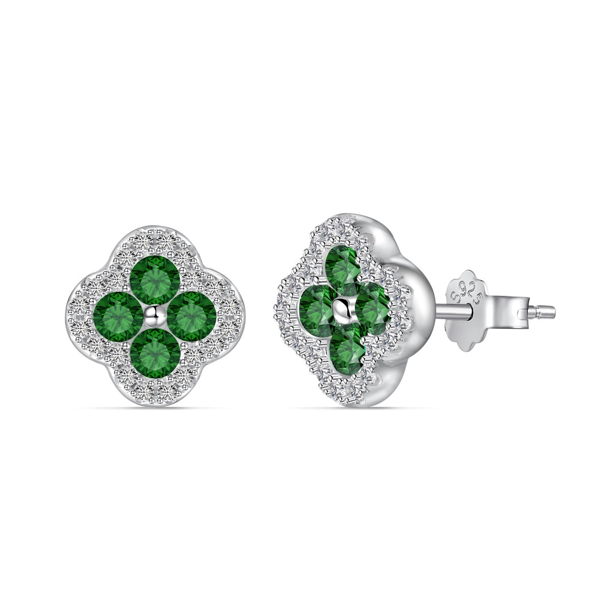 [Love's Uplift]Four-Leaf Clover Flower Shaped Earrings