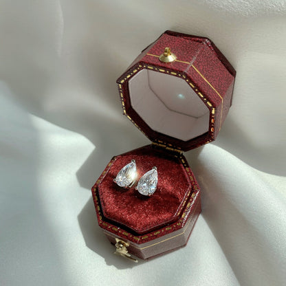 [Love's Uplift]Ornate Water Drop Shape Earrings