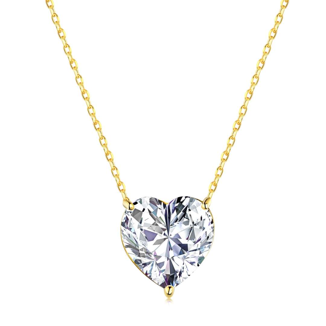 [Love's Uplift]6.0 carat Radiant Heart Shape Necklace