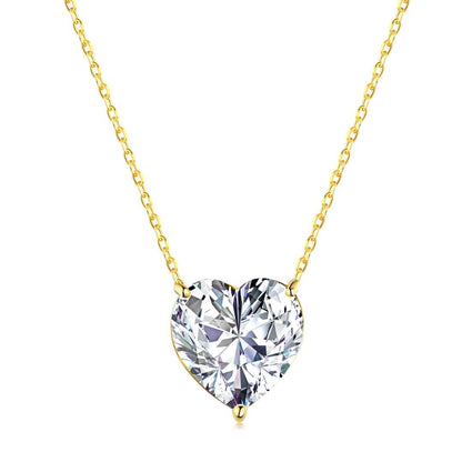 [Love's Uplift]6.0 carat Radiant Heart Shape Necklace