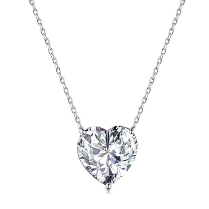 [Love's Uplift]6.0 carat Radiant Heart Shape Necklace