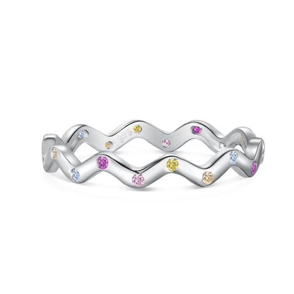 [Love's Uplift]Ornate Vibrant Round Cut Daily Ring