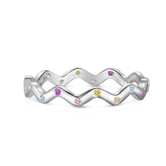 [Love's Uplift]Ornate Vibrant Round Cut Daily Ring