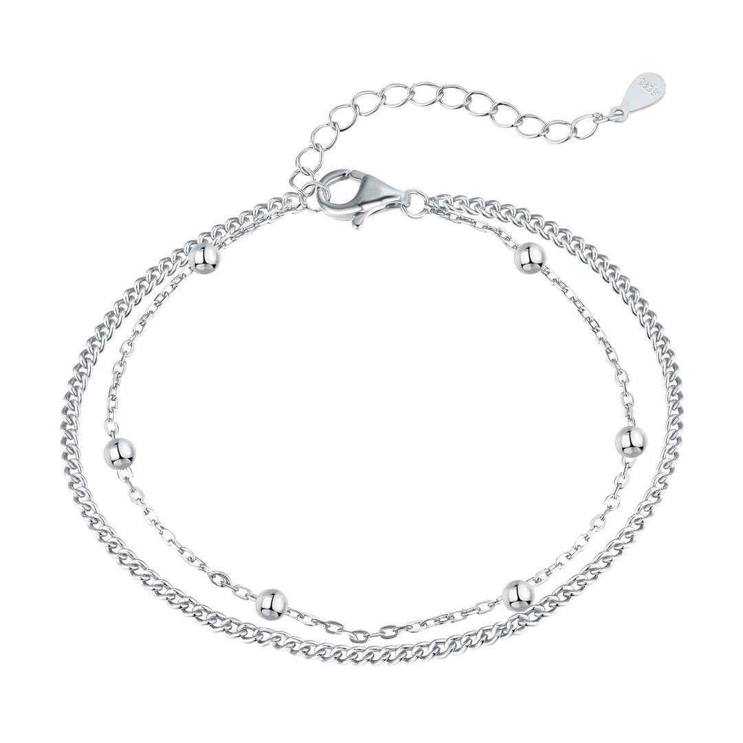 [Love's Uplift]Delicate Bead Double Layer Bracelet