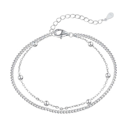 [Love's Uplift]Delicate Bead Double Layer Bracelet