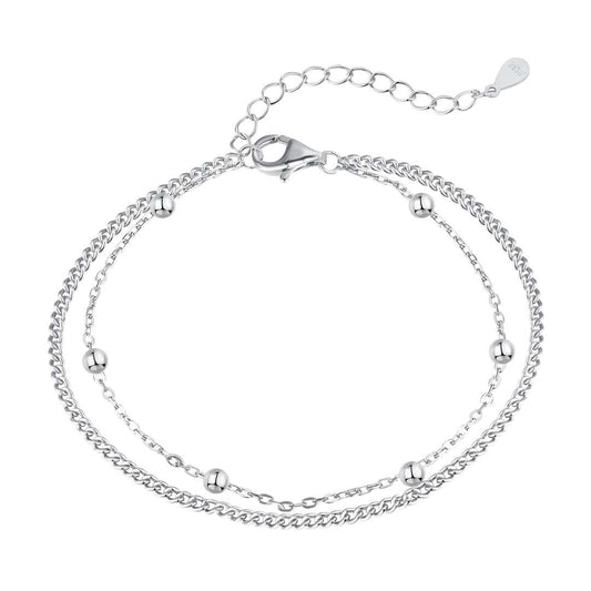 [Love's Uplift]Delicate Bead Double Layer Bracelet