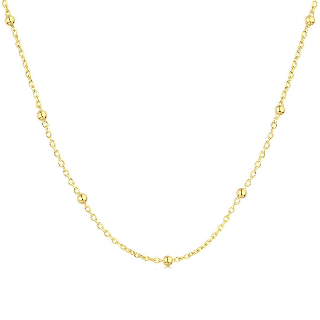 [Love's Uplift]Small Bead Clavicle Chain Simple Necklace