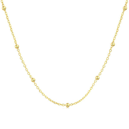 [Love's Uplift]Small Bead Clavicle Chain Simple Necklace