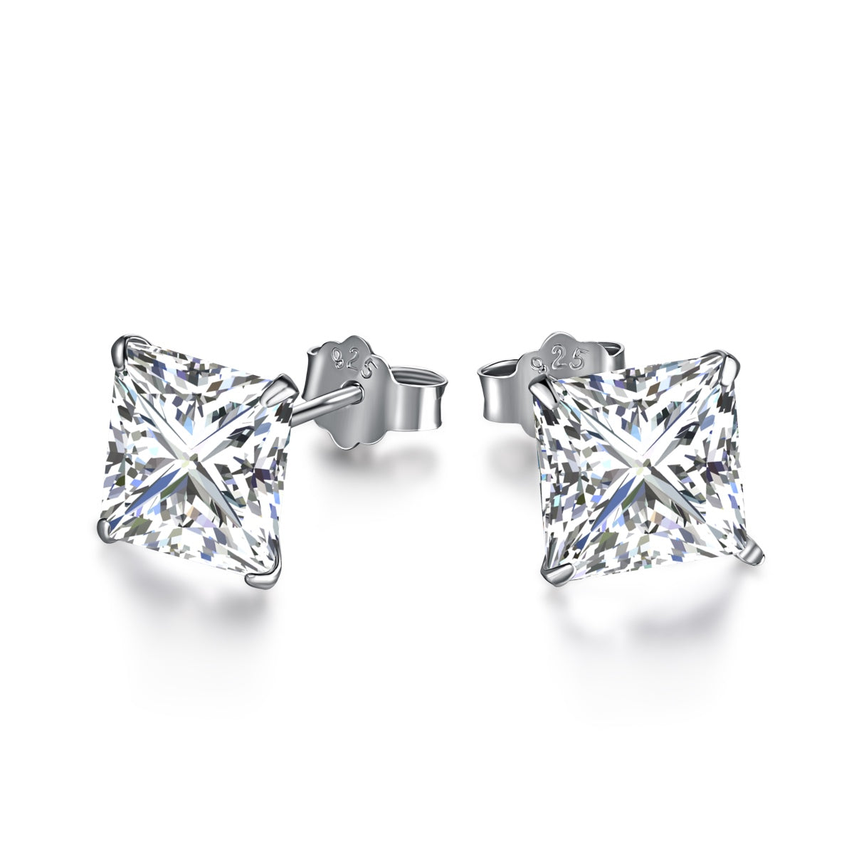 [Love's Uplift]Ornate Square Shape Earrings