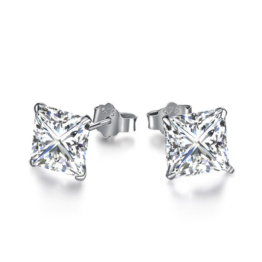 [Love's Uplift]Ornate Square Shape Earrings