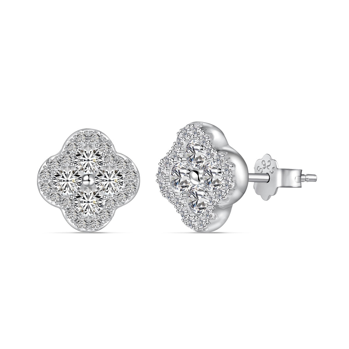 [Love's Uplift]Four-Leaf Clover Flower Shaped Earrings