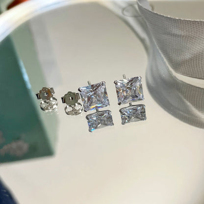 [Love's Uplift]Ornate Square Shape Earrings