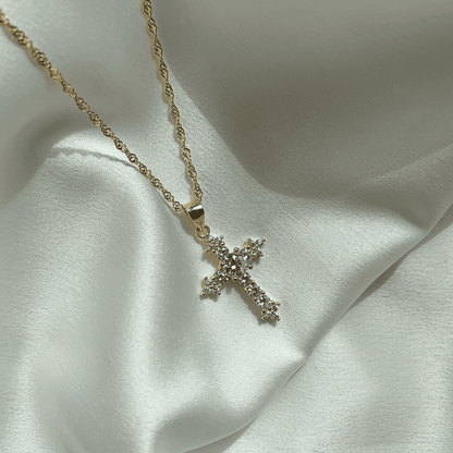 [Love's Uplift]Delicate Cross Shape Necklace